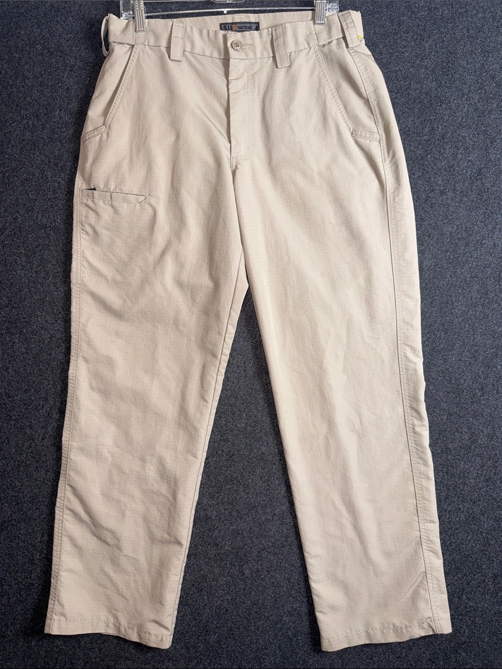 5.11 Tactical Mens Khaki Ripstop Straight Leg Cargo Pants 32x32